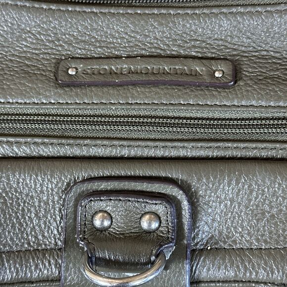 Stone Mountain Hobo Shoulder Bag Green Multiple Compartments Detachable Keychain - Picture 2 of 16